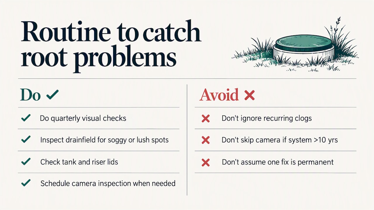 A simple routine for catching root problems early — overview diagram